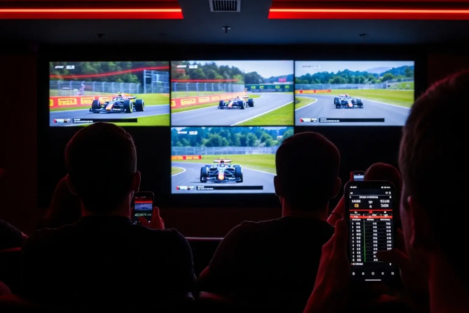 Apuestas en directo durante una carrera de Fórmula 1